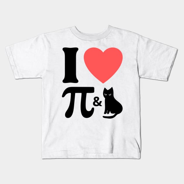 I love math and cats. Math and cats lovers funny Kids T-Shirt by TRACHLUIM